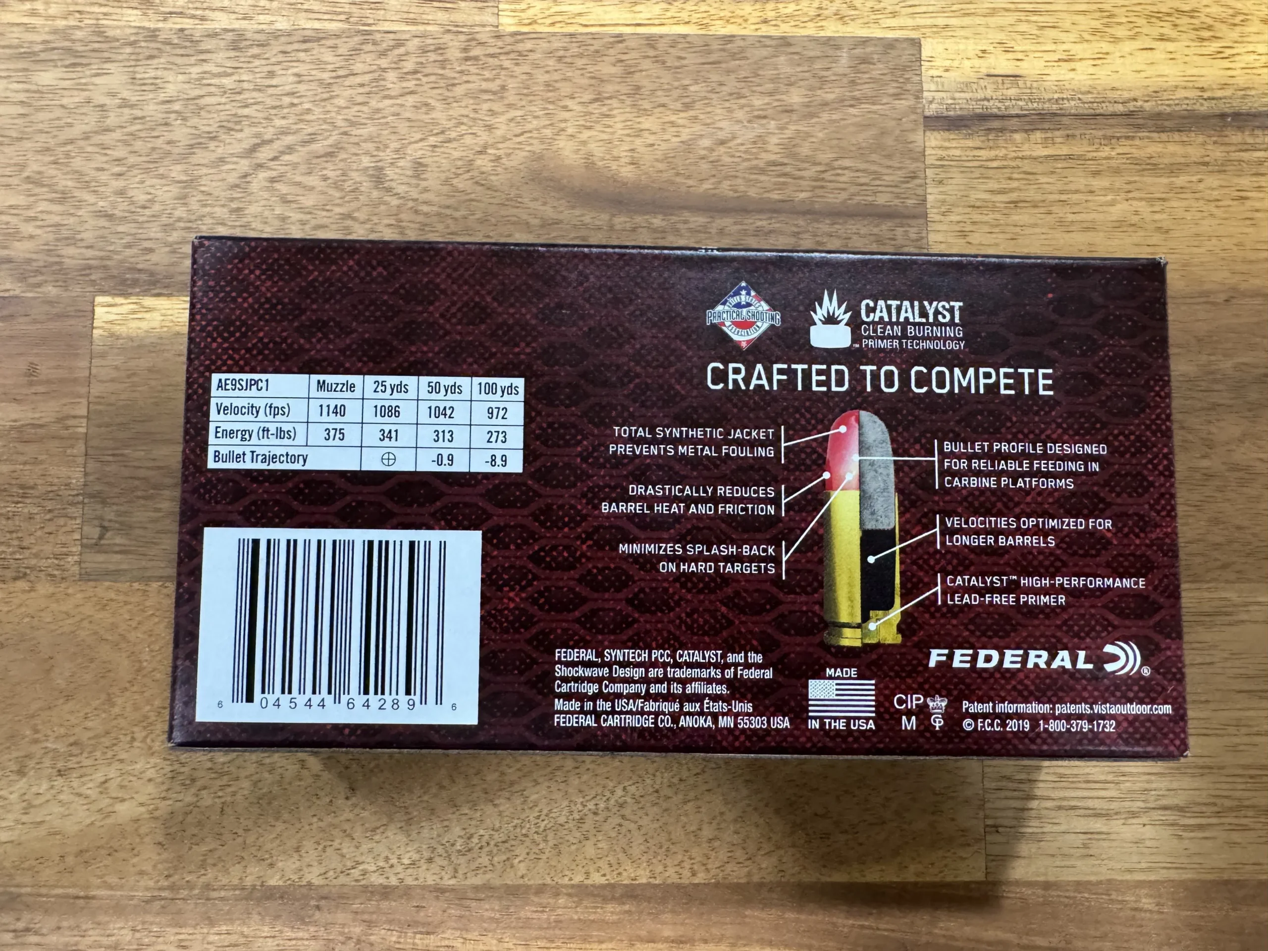 Federal Syntech PCC 9mm Luger Ammunition 130 Grain Total Synthetic Jacket - AE9SJPC1 - Image 3